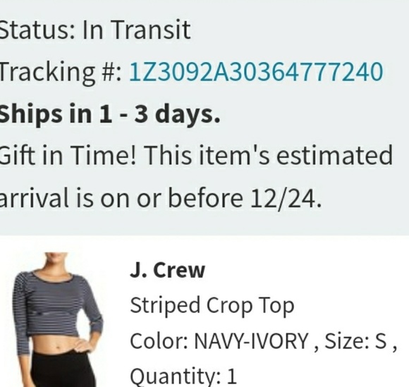 J. CREW STRIPED CROP TOP - Picture 7 of 8